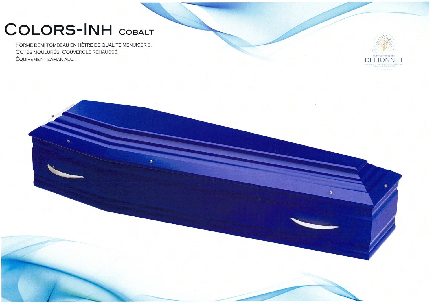 Cercueil Colour- Inh - Forme demi-tombeau en hêtre